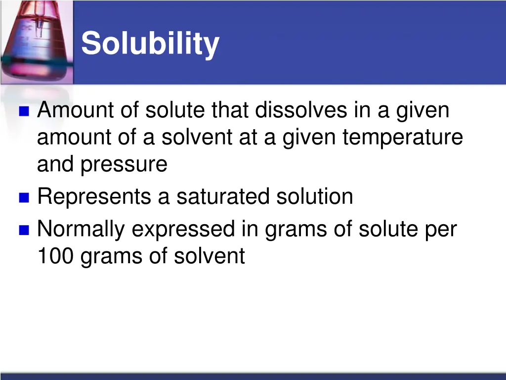 solubility