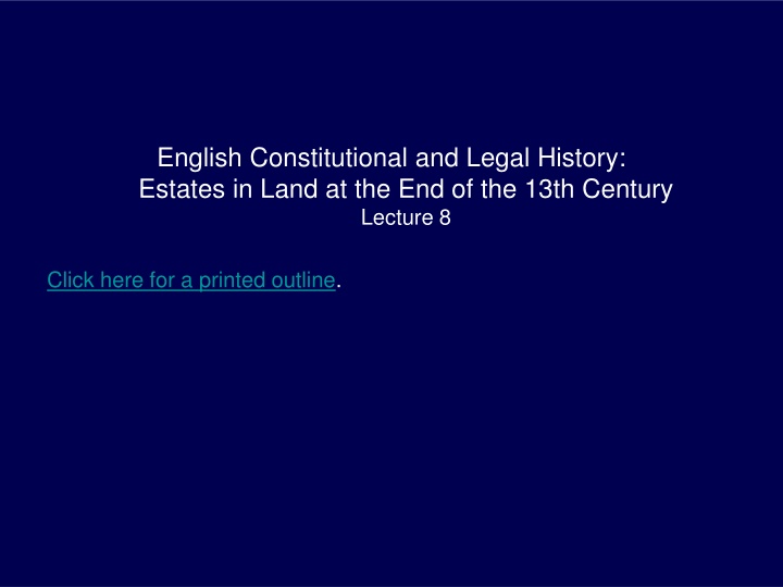 english constitutional and legal history estates