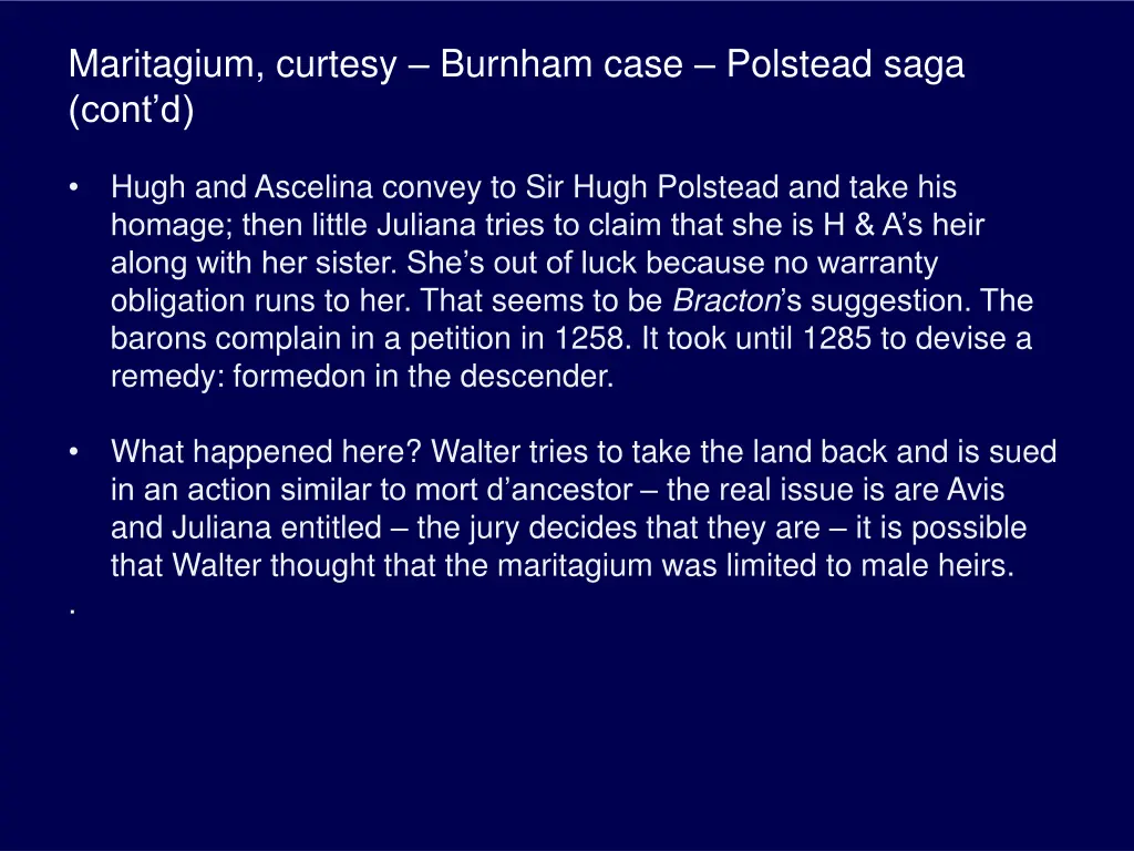 maritagium curtesy burnham case polstead saga 2