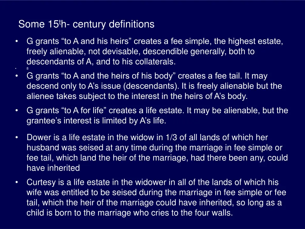 some 15 t h century definitions
