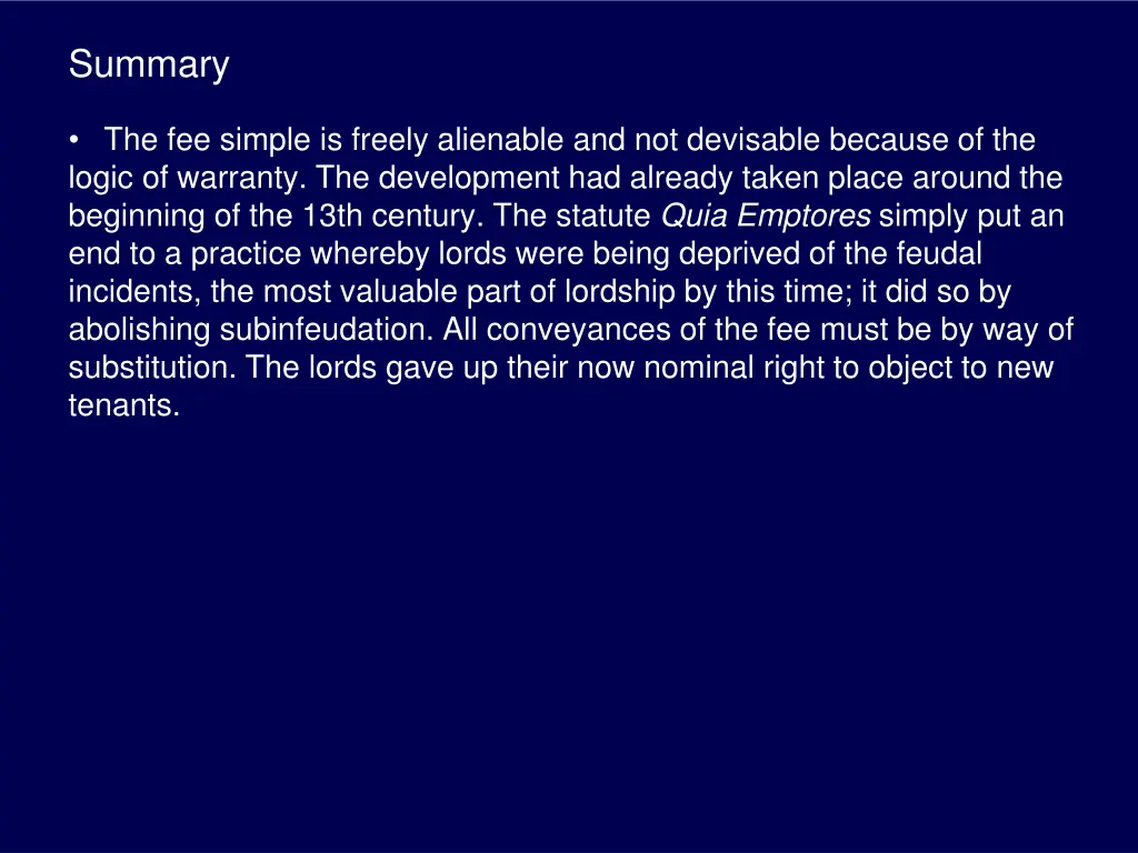 summary