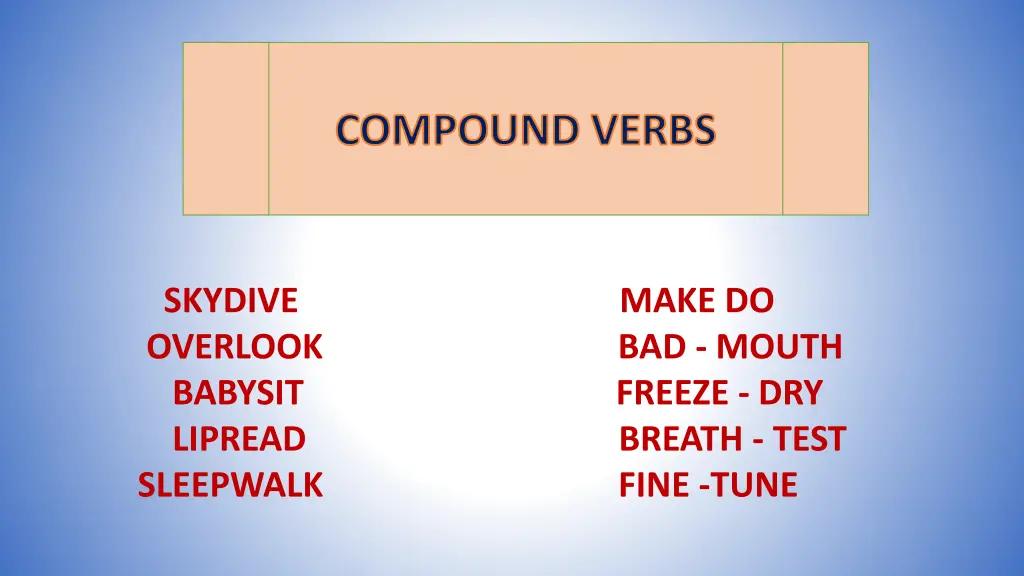 compound verbs