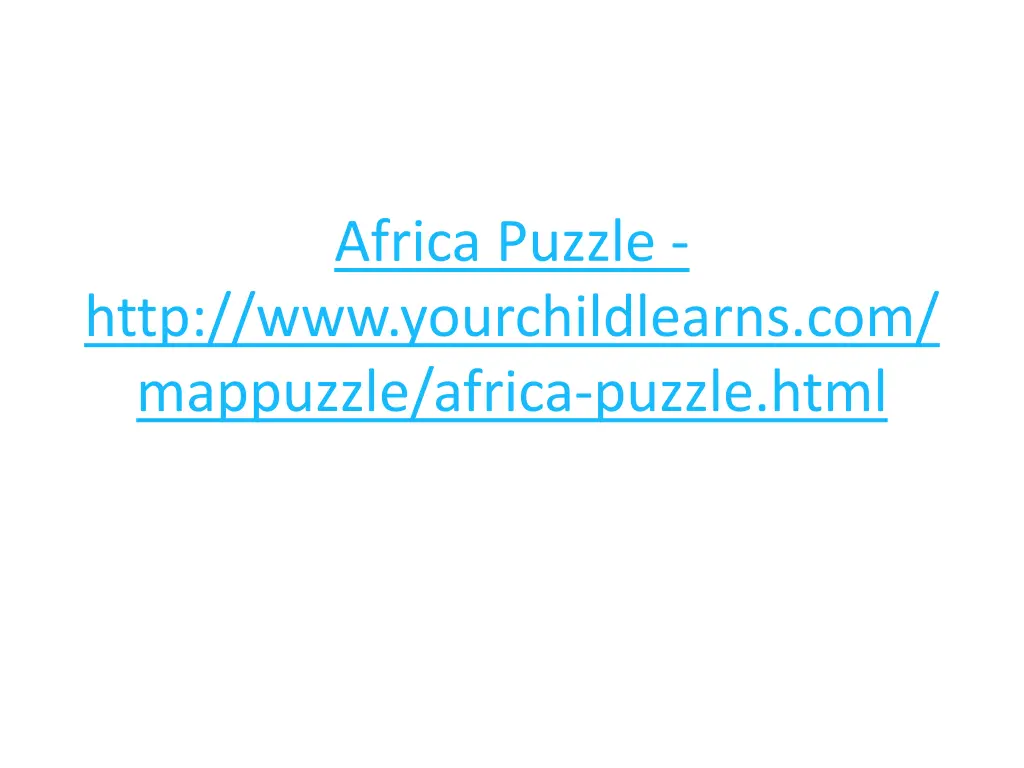 africa puzzle