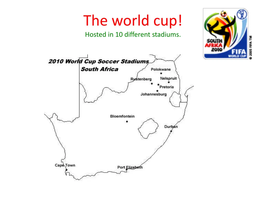 the world cup hosted in 10 different stadiums