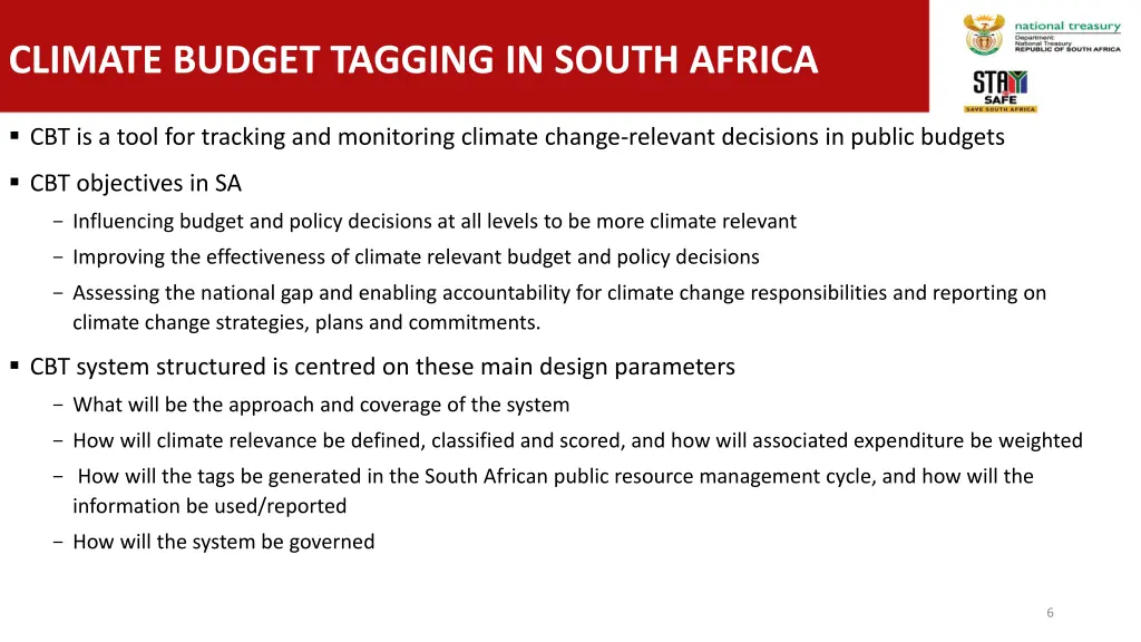 climate budget tagging in south africa 1