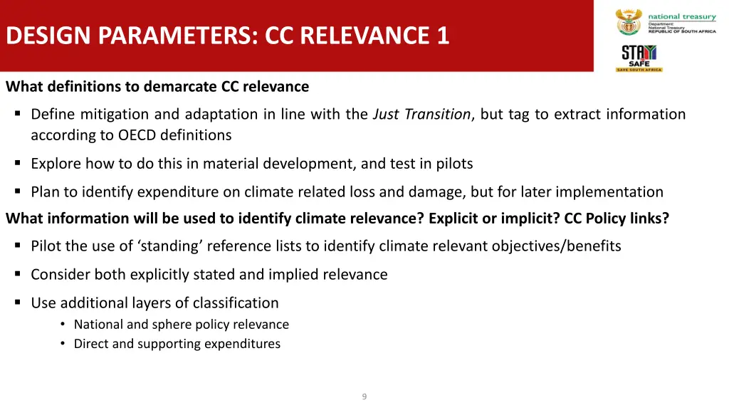 design parameters cc relevance 1
