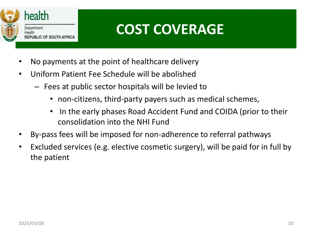 cost coverage