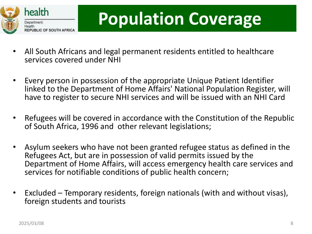 population coverage