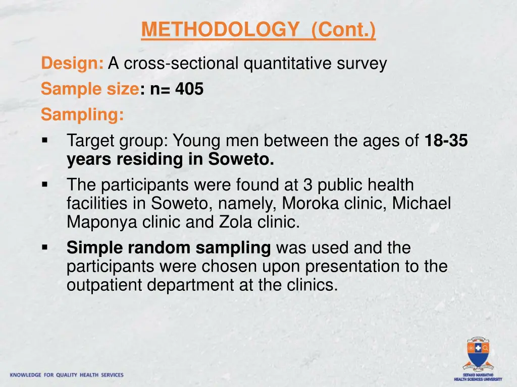 methodology cont