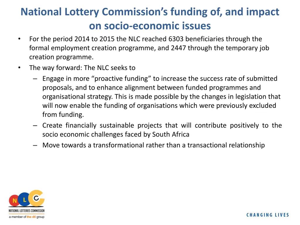 national lottery commission s funding 1