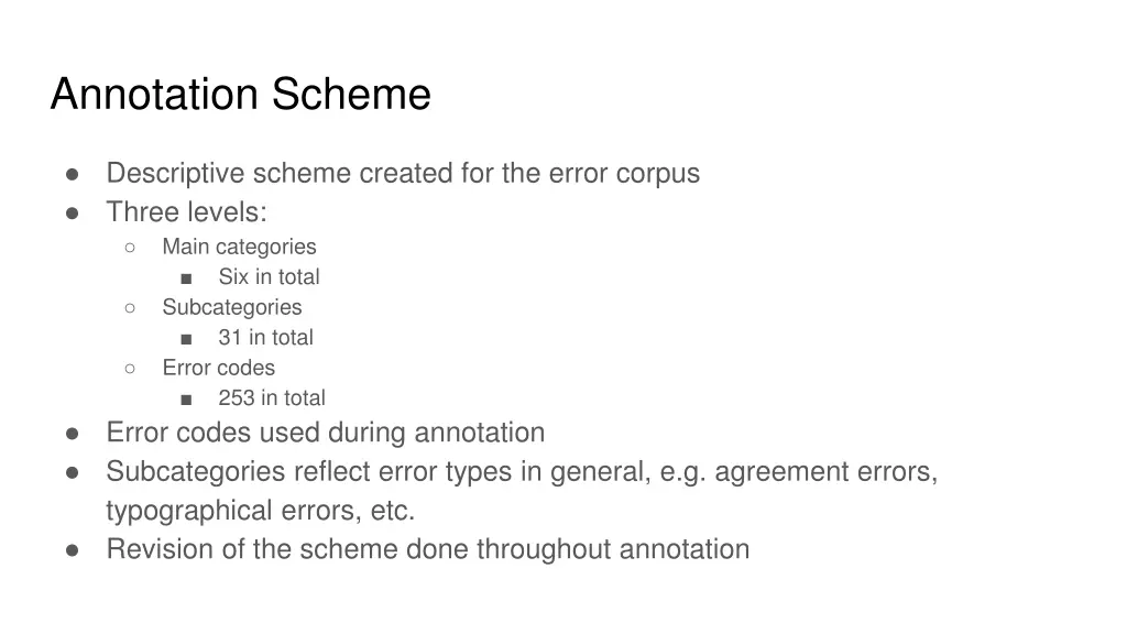 annotation scheme