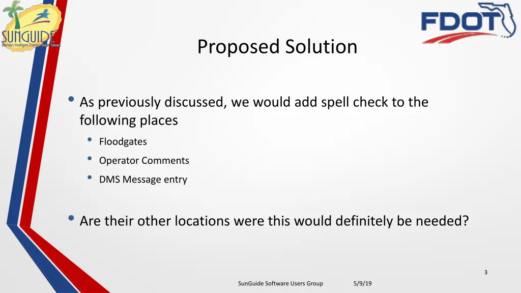 proposed solution