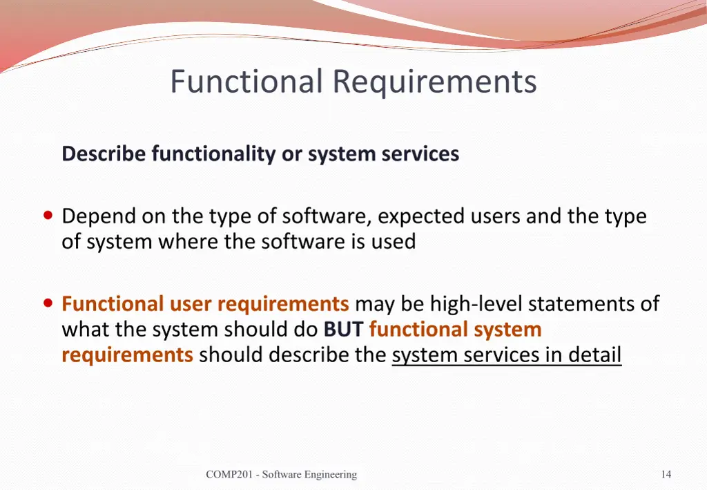functional requirements