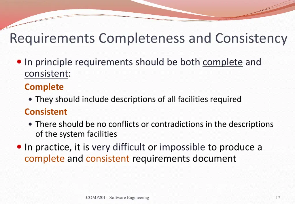 requirements completeness and consistency