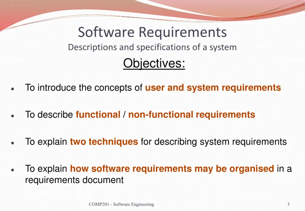 software requirements descriptions