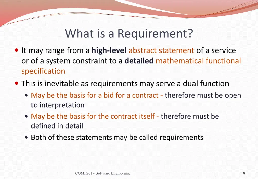 what is a requirement
