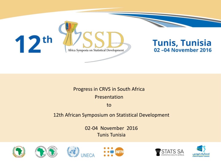 progress in crvs in south africa presentation to