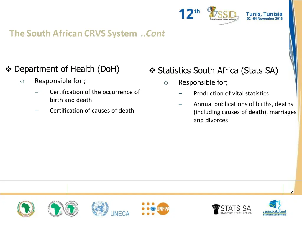 the south african crvs system cont