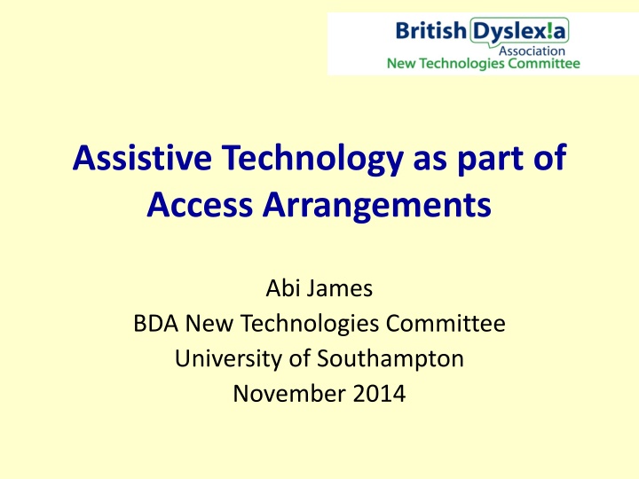 assistive technology as part of access