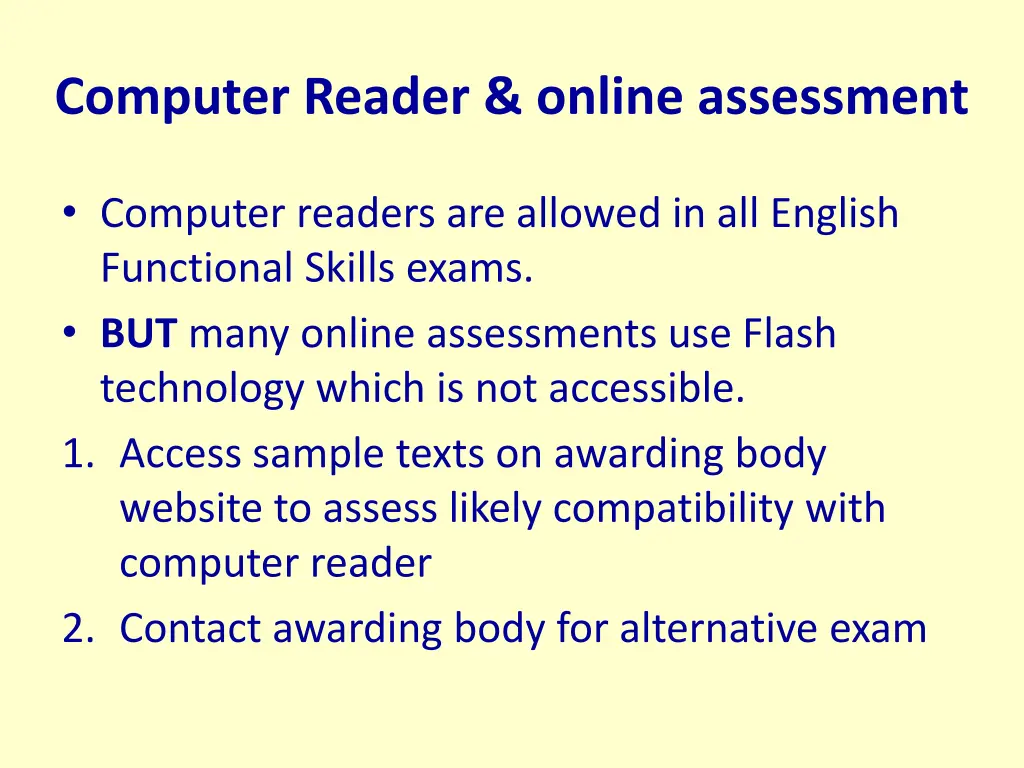 computer reader online assessment