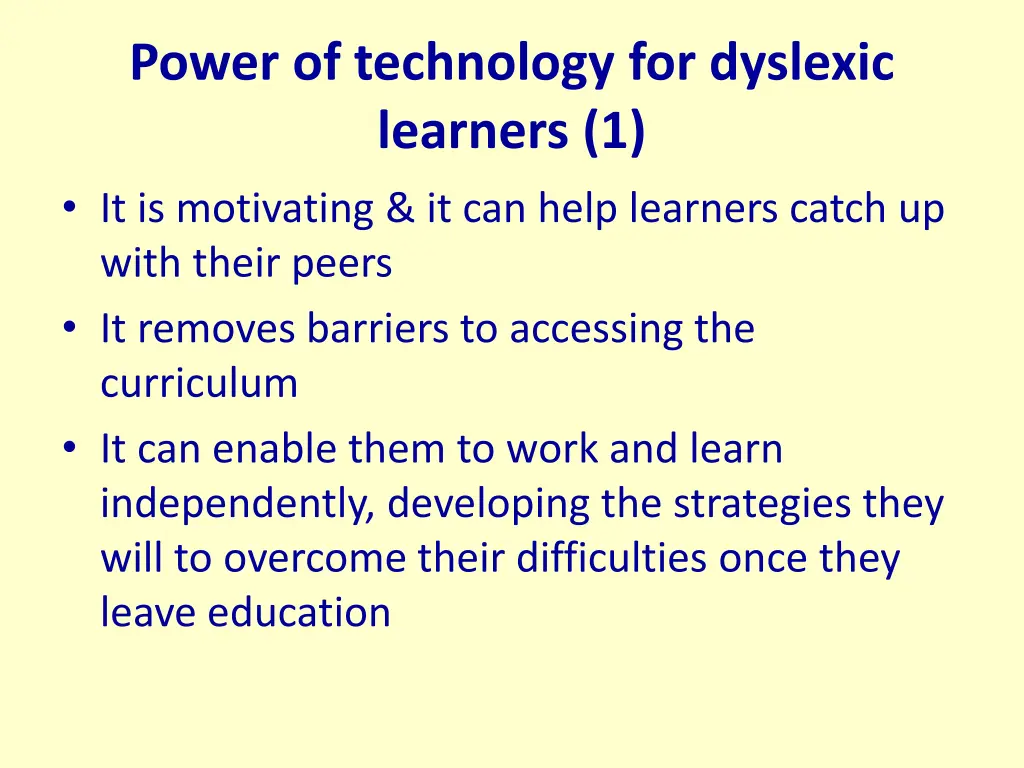 power of technology for dyslexic learners