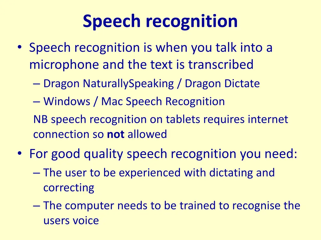 speech recognition speech recognition is when
