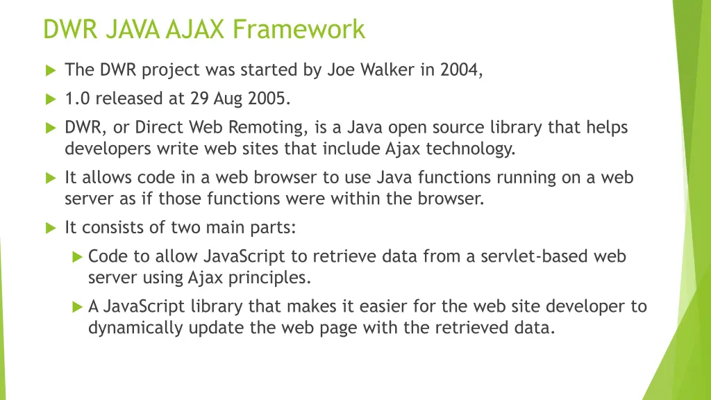dwr java ajax framework