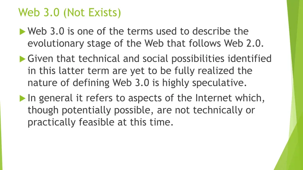 web 3 0 not exists