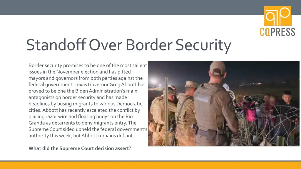 standoff over border security 1