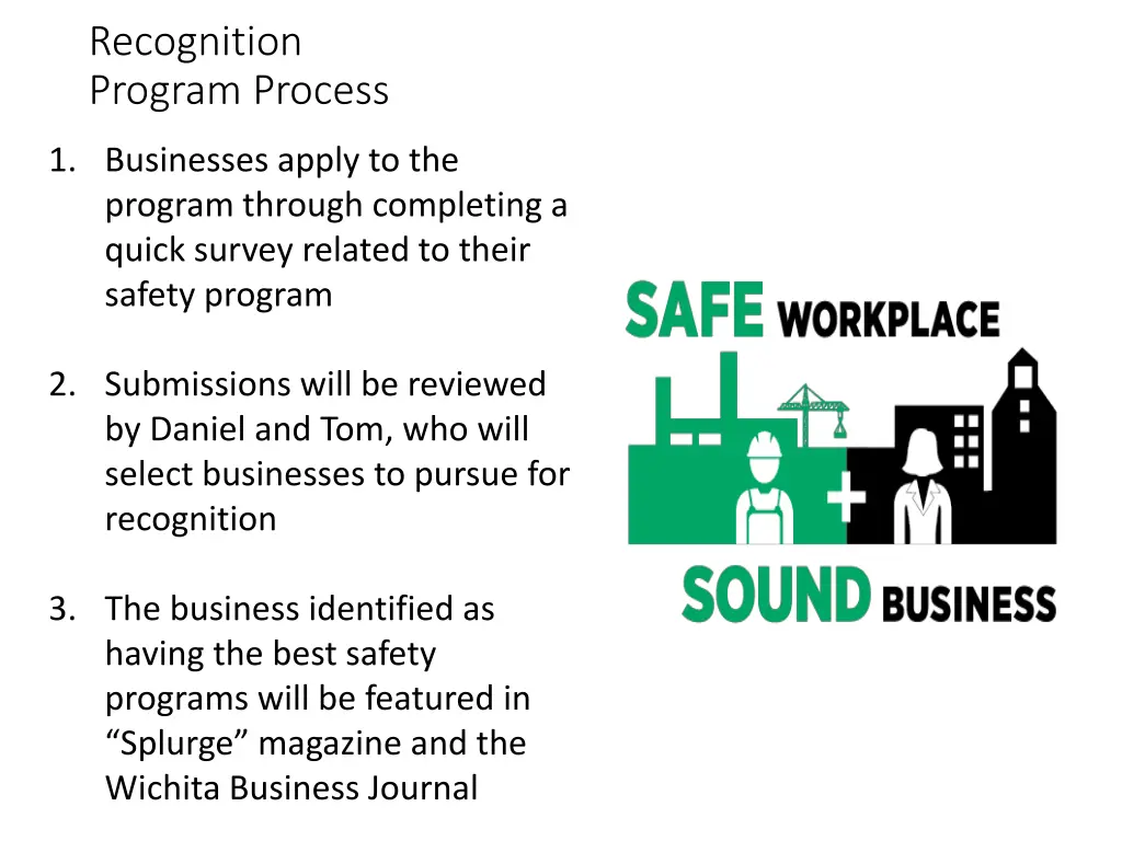 recognition program process