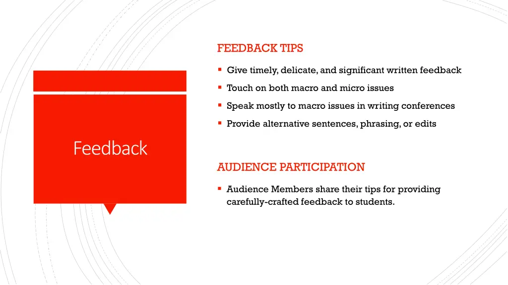 feedback tips