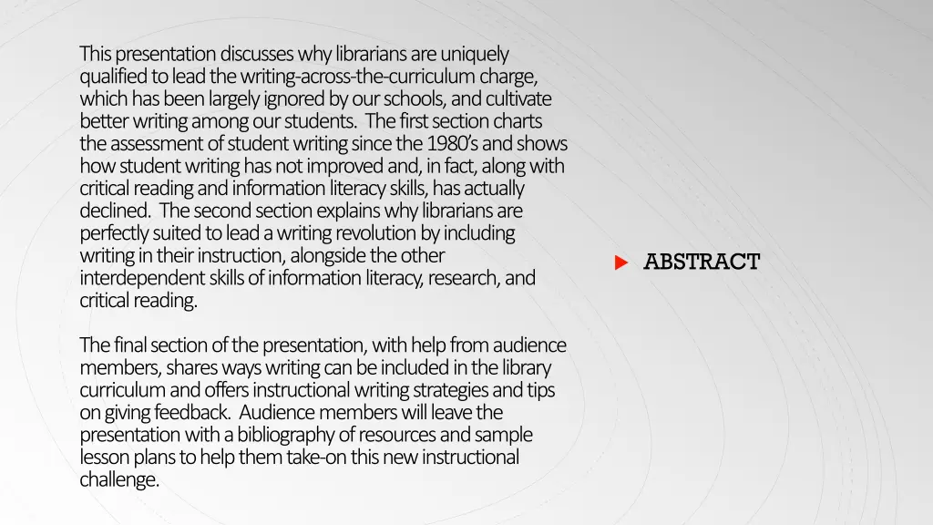 this presentation discusses why librarians