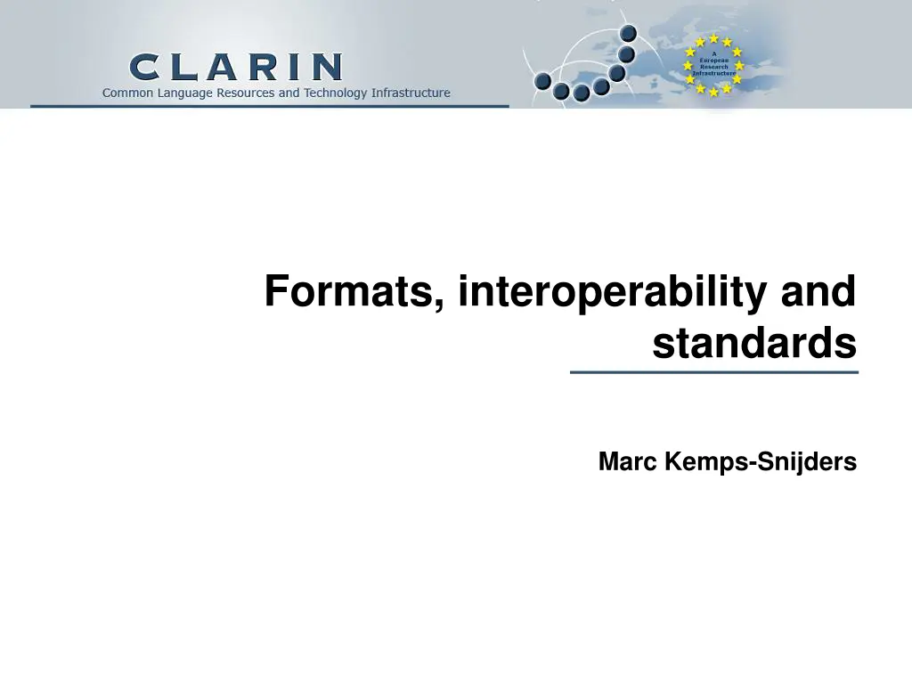 formats interoperability and