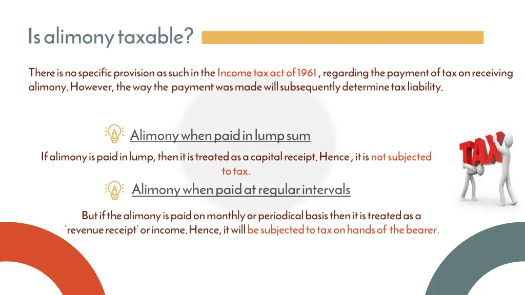 is alimony taxable