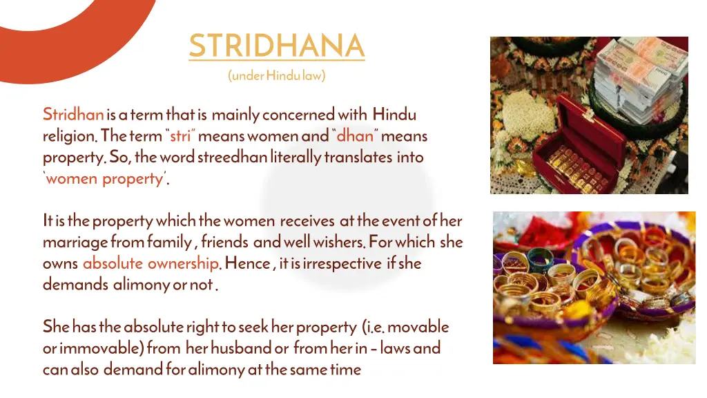 stridhana under hindu law