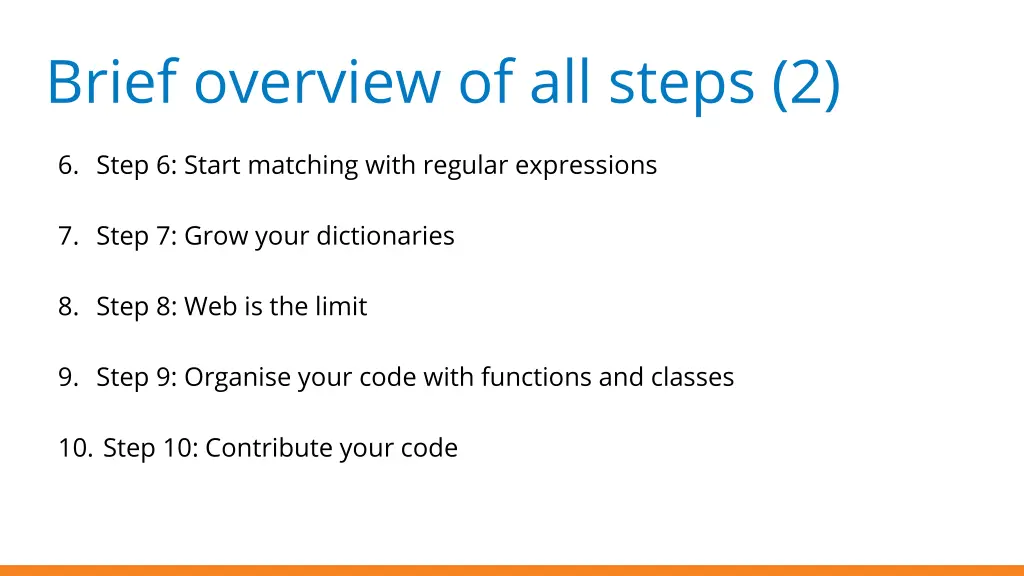 brief overview of all steps 2
