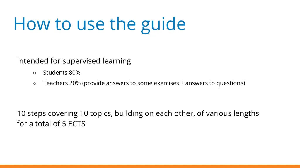 how to use the guide