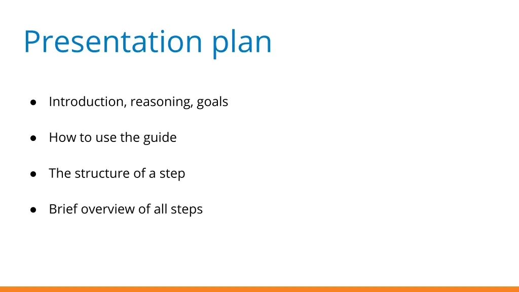 presentation plan