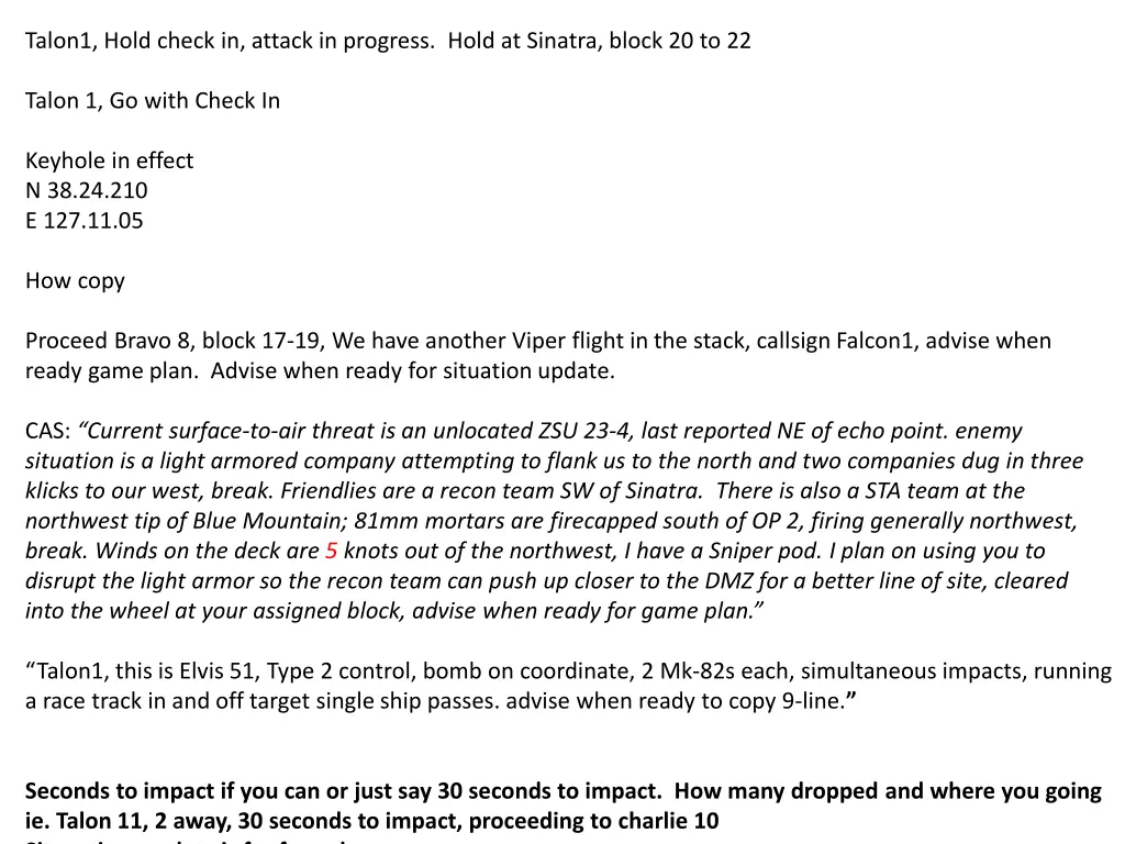 talon1 hold check in attack in progress hold