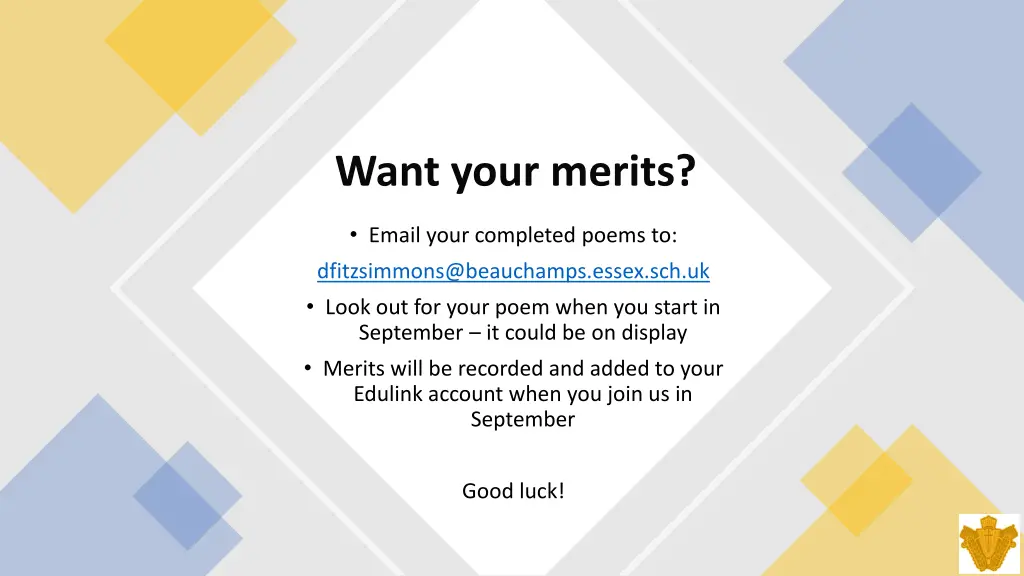 want your merits