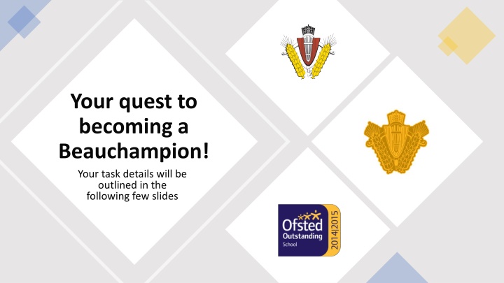 your quest to becoming a beauchampion your task