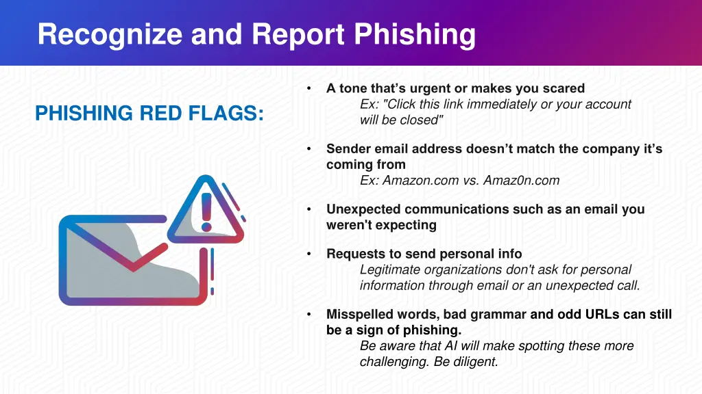 recognize and report phishing