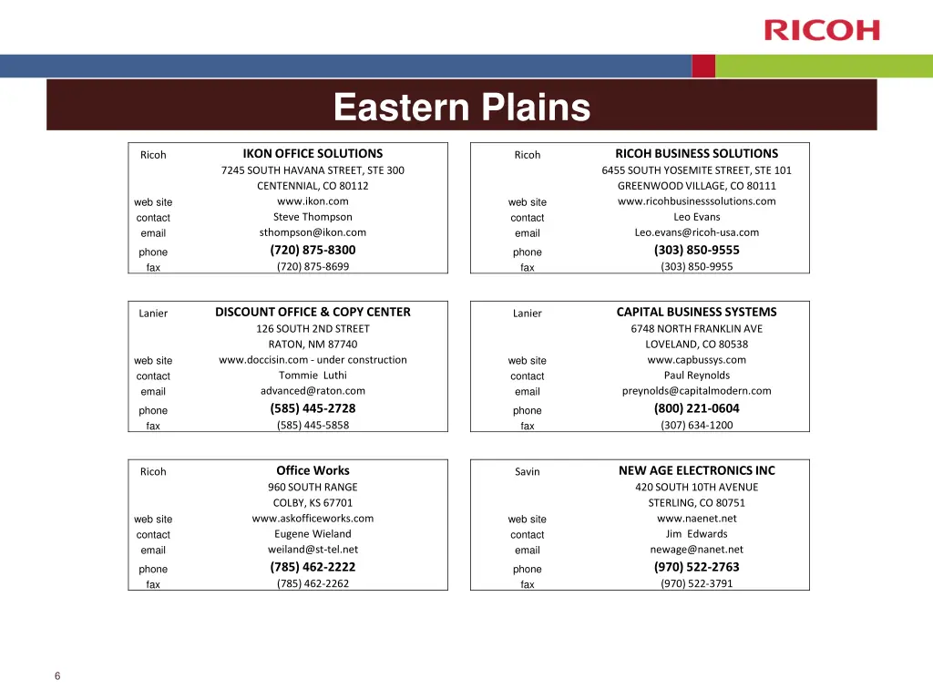 eastern plains