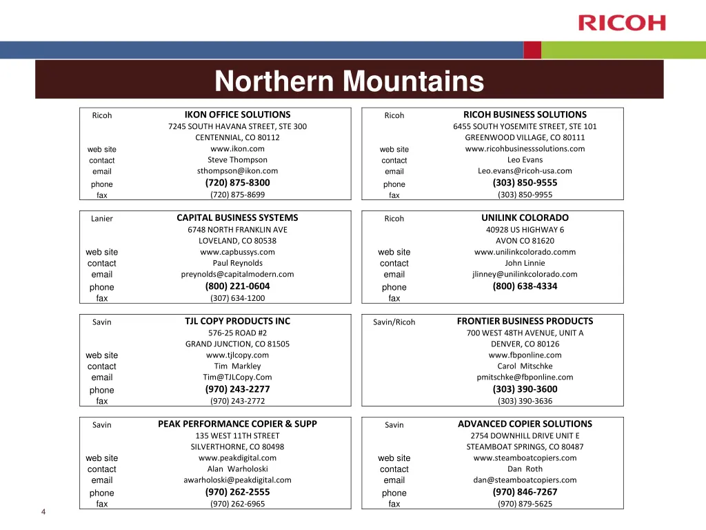 northern mountains