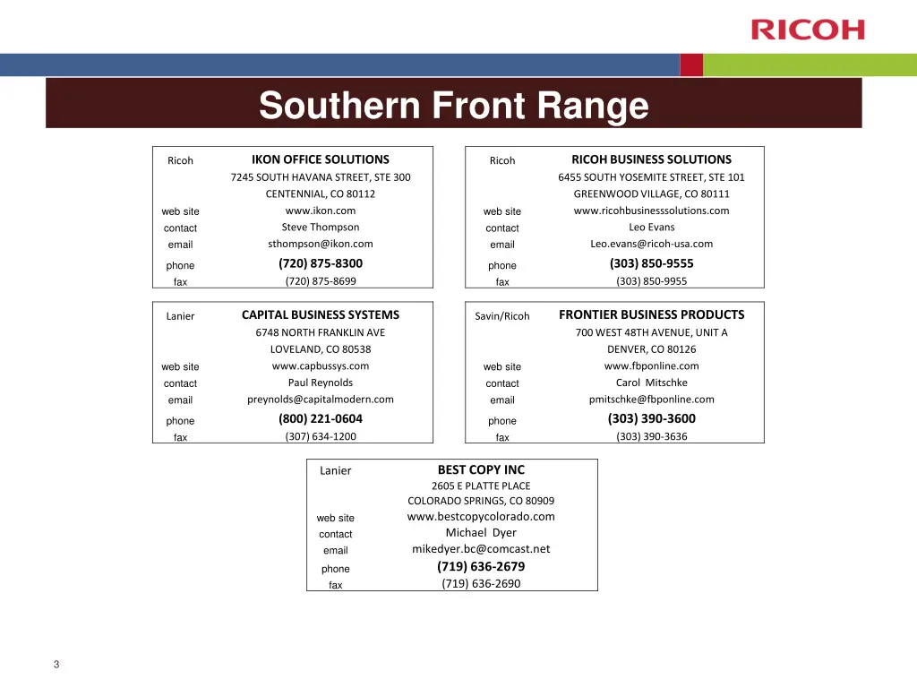 southern front range