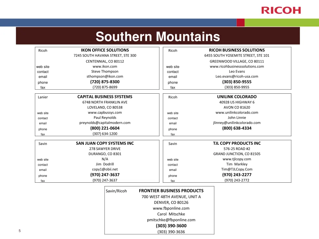 southern mountains