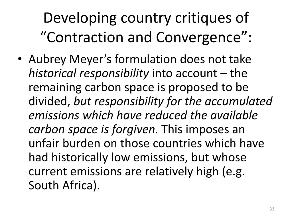 developing country critiques of contraction