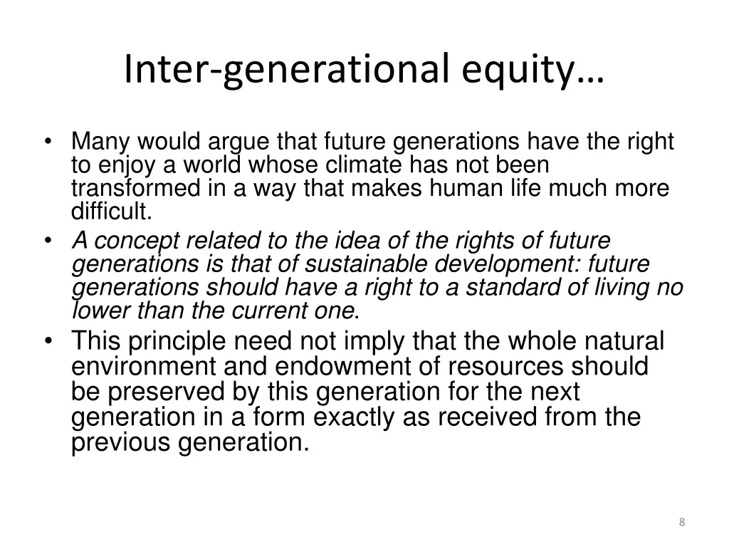 inter generational equity 1
