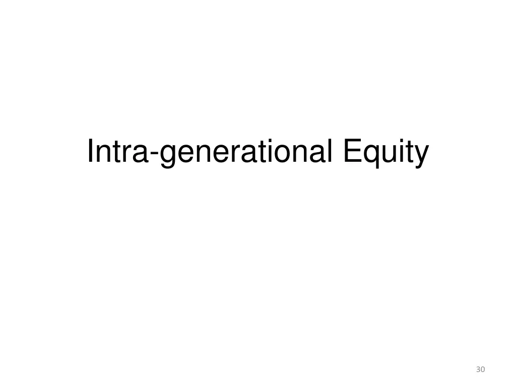 intra generational equity