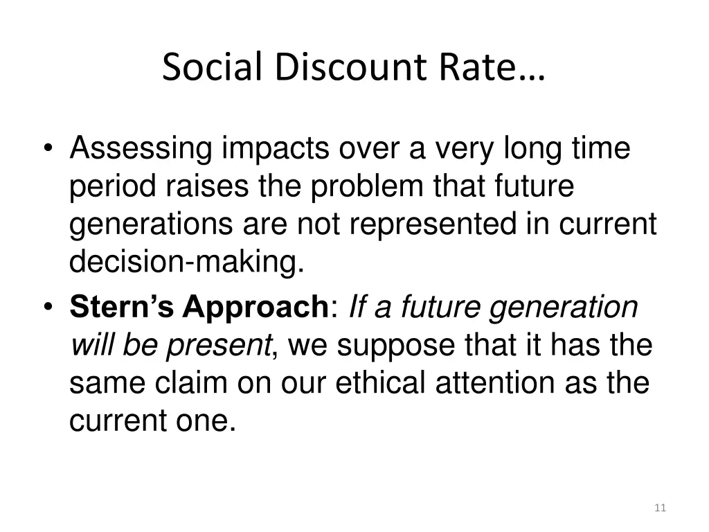 social discount rate